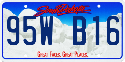 SD license plate 95WB16