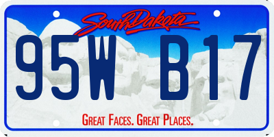 SD license plate 95WB17
