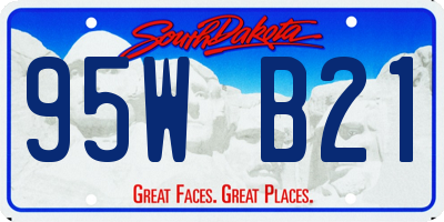 SD license plate 95WB21