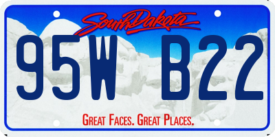 SD license plate 95WB22