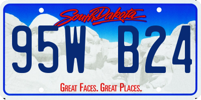 SD license plate 95WB24