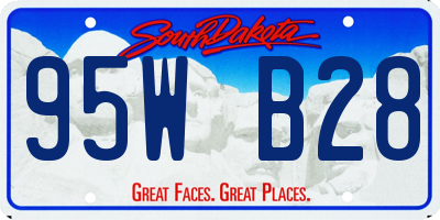 SD license plate 95WB28