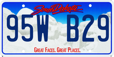 SD license plate 95WB29