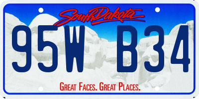 SD license plate 95WB34