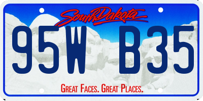 SD license plate 95WB35