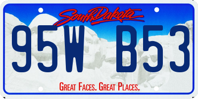 SD license plate 95WB53