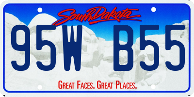 SD license plate 95WB55