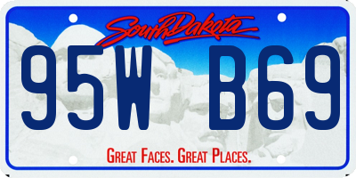 SD license plate 95WB69