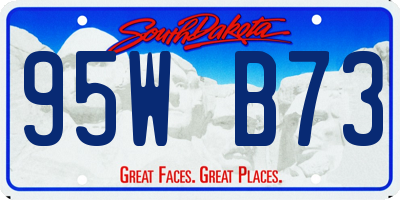 SD license plate 95WB73