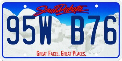SD license plate 95WB76
