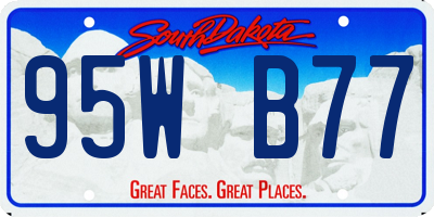 SD license plate 95WB77