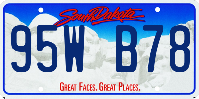 SD license plate 95WB78