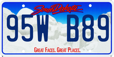 SD license plate 95WB89