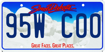 SD license plate 95WC00