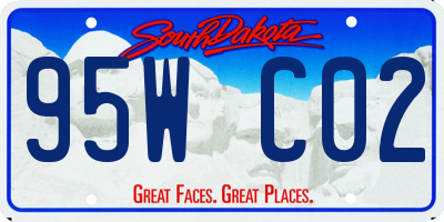 SD license plate 95WC02