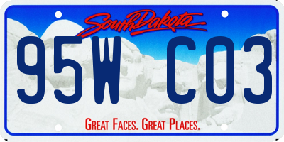 SD license plate 95WC03