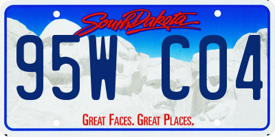 SD license plate 95WC04