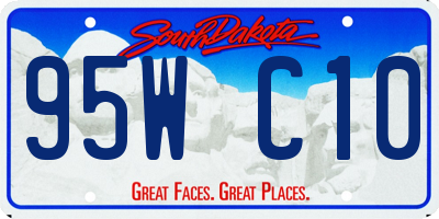 SD license plate 95WC10