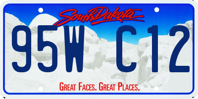 SD license plate 95WC12