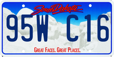 SD license plate 95WC16