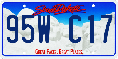 SD license plate 95WC17
