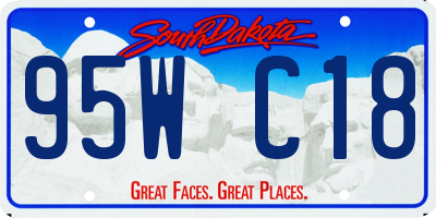 SD license plate 95WC18