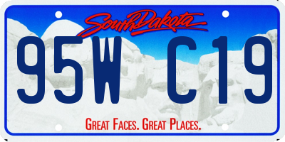 SD license plate 95WC19