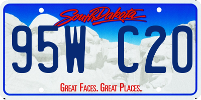 SD license plate 95WC20