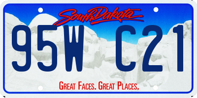 SD license plate 95WC21