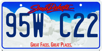 SD license plate 95WC22