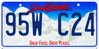 SD license plate 95WC24