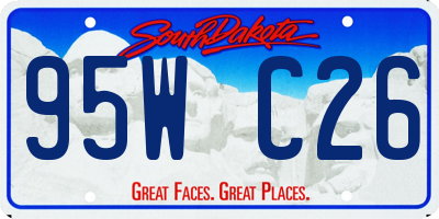 SD license plate 95WC26