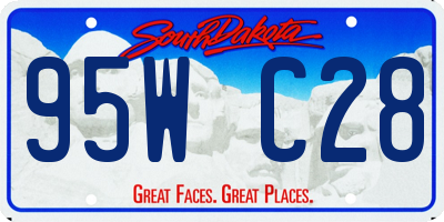 SD license plate 95WC28