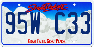SD license plate 95WC33
