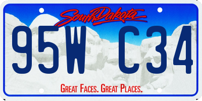 SD license plate 95WC34