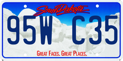 SD license plate 95WC35