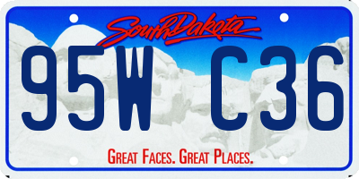 SD license plate 95WC36