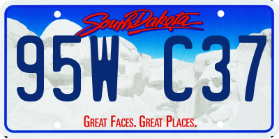 SD license plate 95WC37