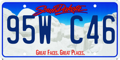 SD license plate 95WC46