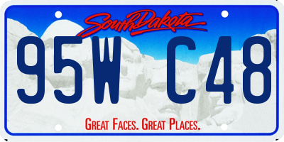 SD license plate 95WC48