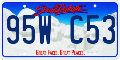 SD license plate 95WC53