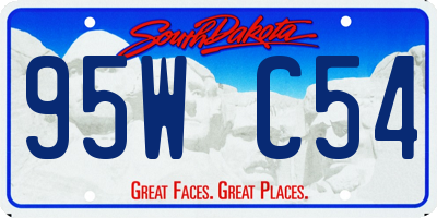 SD license plate 95WC54