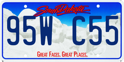 SD license plate 95WC55