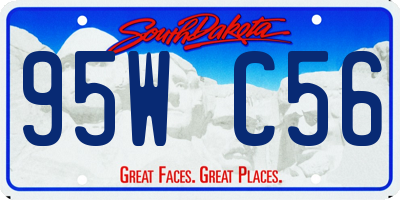 SD license plate 95WC56