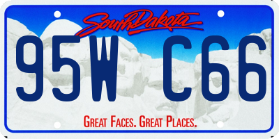 SD license plate 95WC66