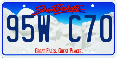 SD license plate 95WC70