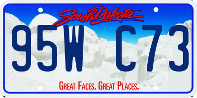SD license plate 95WC73