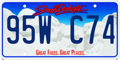 SD license plate 95WC74