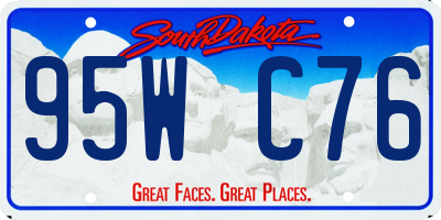 SD license plate 95WC76