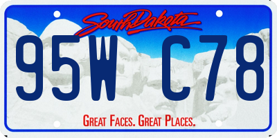 SD license plate 95WC78